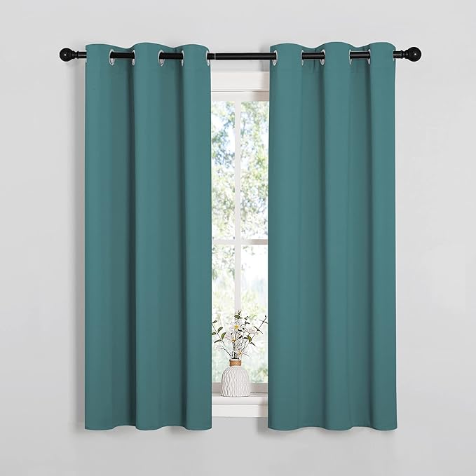 NICETOWN Window Curtain Panels, Thermal Insulated Solid Grommet Blackout