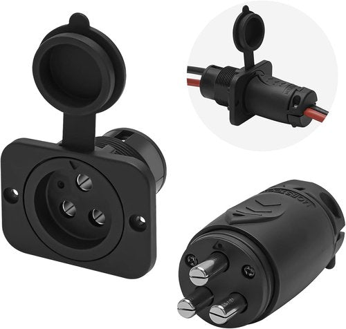 Minn Kota 70A Trolling Motor Plug & Receptacle - Watertight Heavy Duty Connector for 12-48V Systems