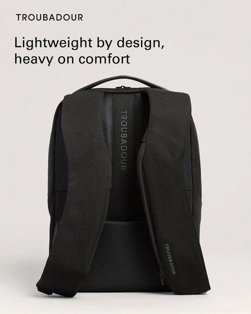 Troubadour Apex Mini - Premium 9.5L Ultra-Compact Everyday Bag - Ergonomic & Weatherproof - Black