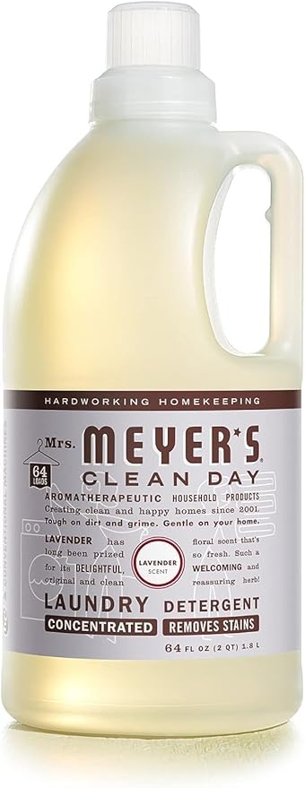 Mrs. Meyer’s Clean Day Lavender Laundry Detergent Concentrated Loads Per Bottle 64 Fl Oz (Pack of 5)