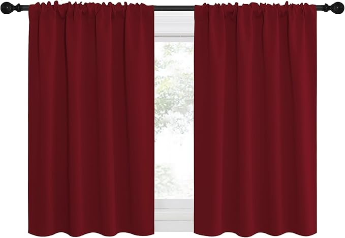 NICETOWN 36 inch Curtains for Small Windows, Thermal Insulated Privacy Short