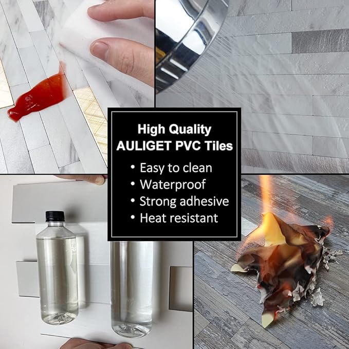 AULIGET Faux Stone Peel and Stick Backsplash
