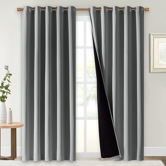 NICETOWN Full Shade Curtain Panels, Pair of Energy Smart & Noise Blocking Out