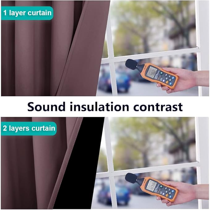 NICETOWN Full Shading Curtains for Windows, Super Heavy-Duty Black Lined