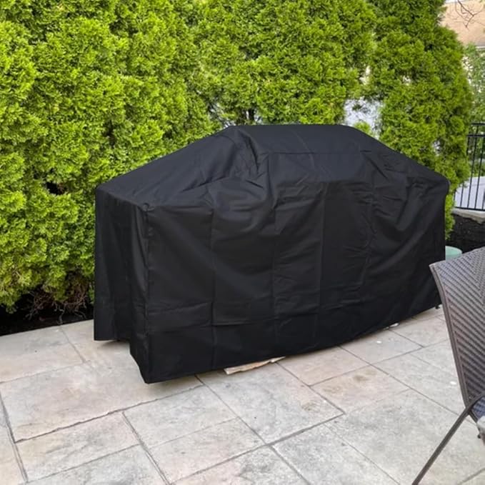 Stone Patio Grill Island Cover Waterproof 132 Inch Outdoor Kitchen Island BBQ Grill Cover for Heavy Duty Stainless Steel Outdoor Kitchen Set