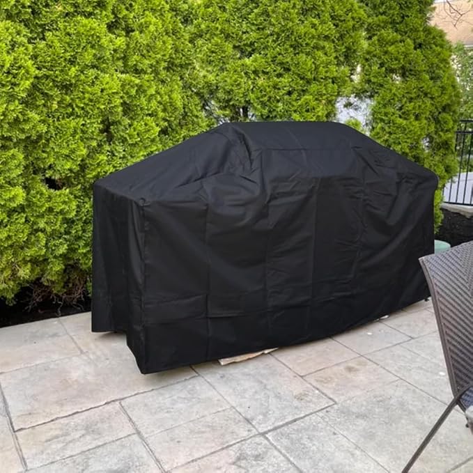 Stone Patio Grill Island Cover Waterproof 120 Inch Outdoor Kitchen Island BBQ Grill Cover for Heavy Duty 10ft Stainless Steel Outdoor Kitchen Set