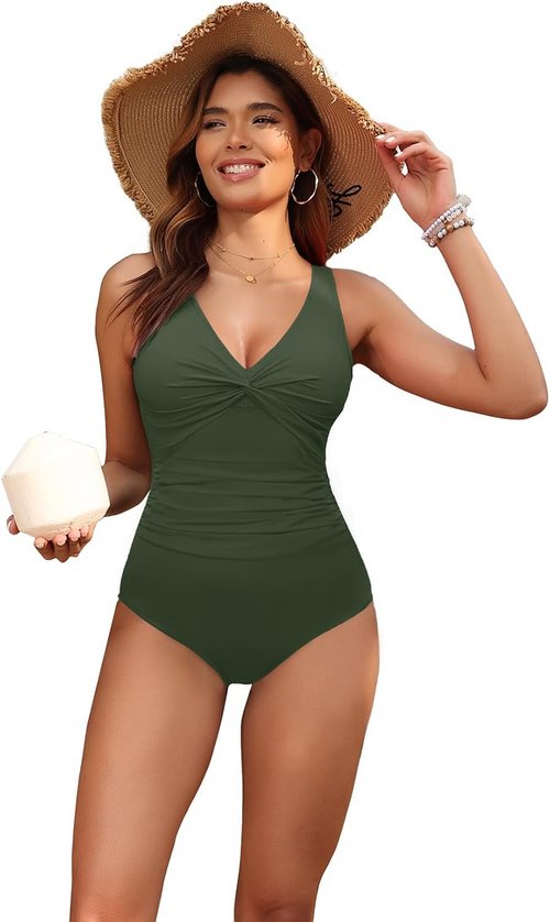 Holipick Tummy Control One Piece Swimsuit - Push Up Design for Full Coverage & Slimming Fit