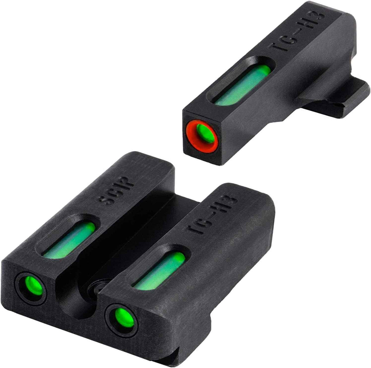 Truglo TFX PRO Night Sight for Handguns - Glowing Tritium & Fiber Optic, Compact & Durable