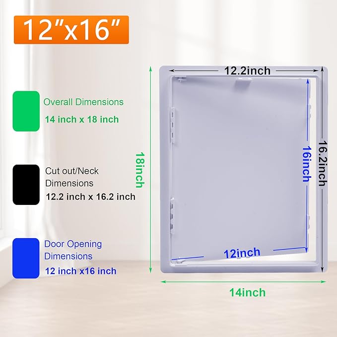 Suteck Plumbing Access Panel for Drywall Ceiling 12 x 16 Inch Reinforced