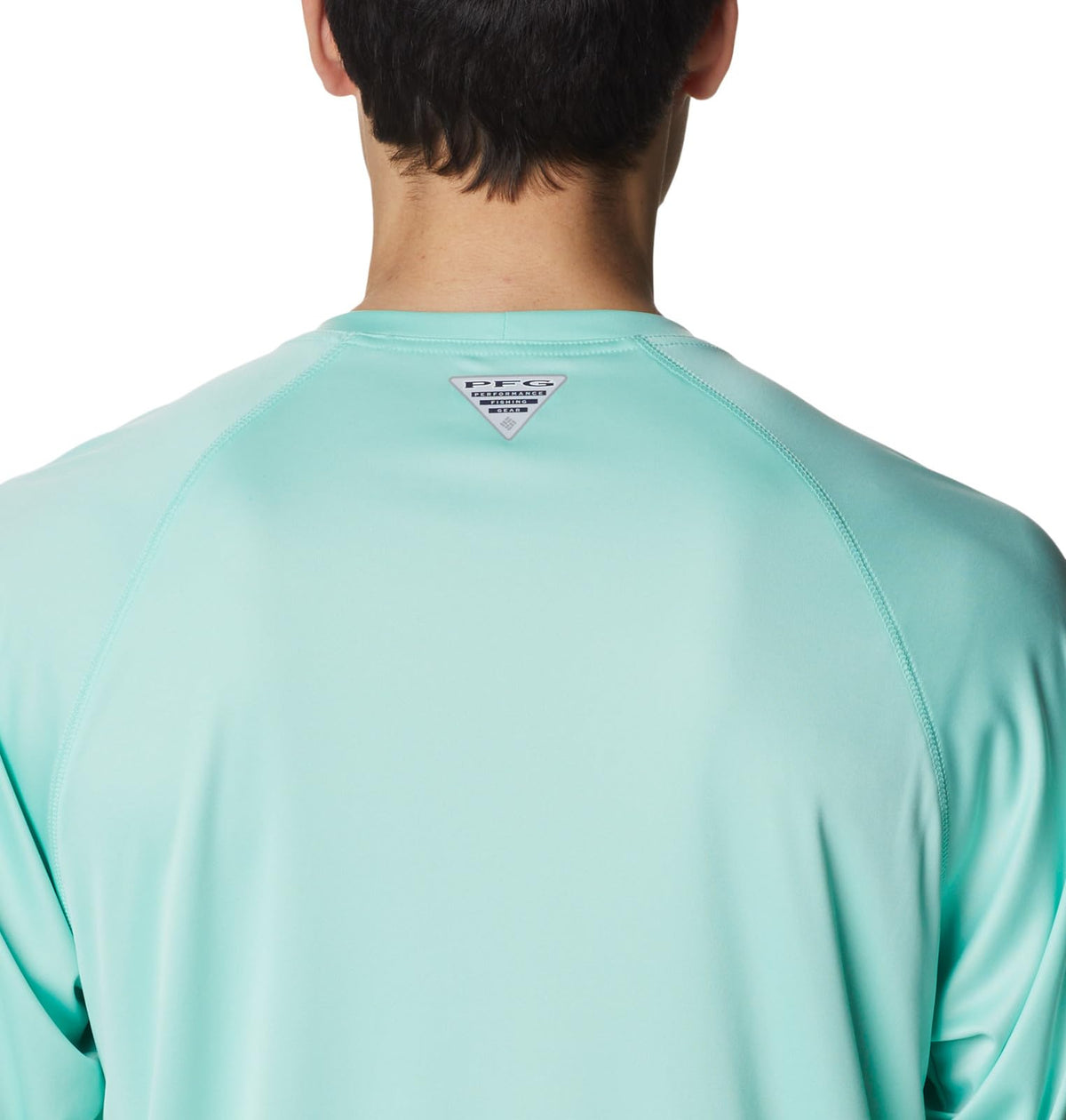 Columbia Men's Terminal Tackle Long Sleeve Shirt, Mint Cay/Bright Nectar Logo, 3X Tall