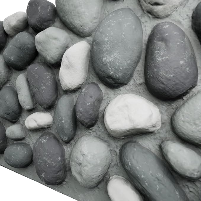 EverStone River Rock Faux Rock Panel, Azure Stone Color