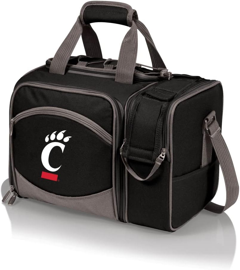 NCAA Malibu Cooler Picnic Basket - Insulated Tote with Complete Picnic Set