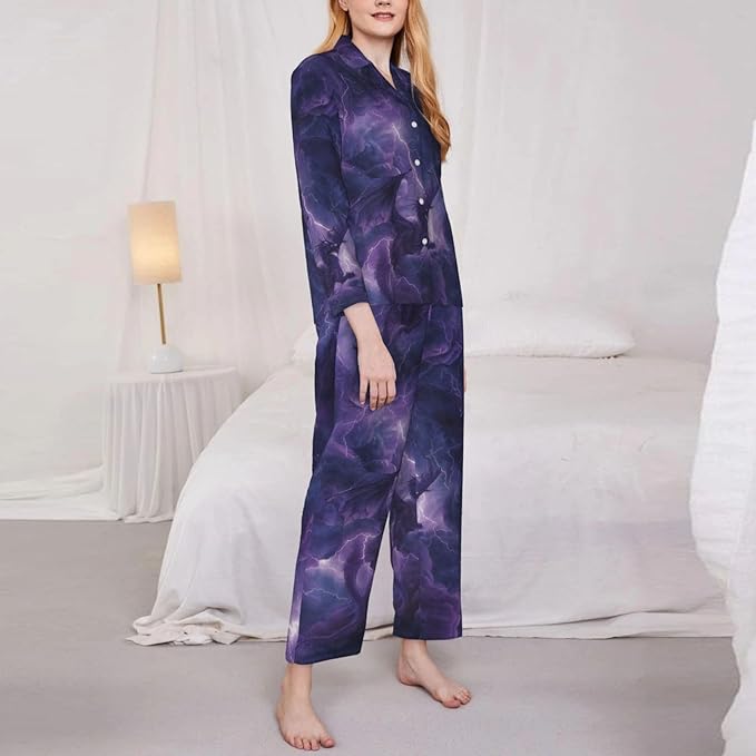Retro Bee And Floral Women'S Pajama Sets Ultra-Soft Printed Sleepwear