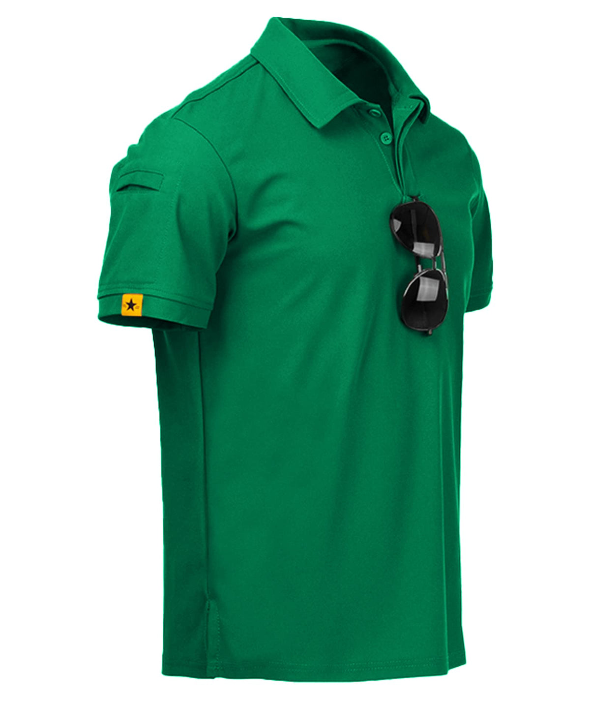 ZITY Mens Polo Shirt Short Sleeve Sports Tactical T-Shirt Athletic Golf Polos Daily Casual Stylish Collared Shirts for Men Viridian Medium