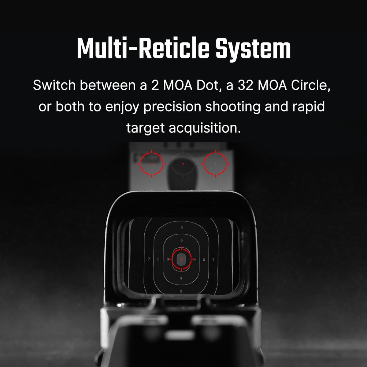 OSIGHT SE Enclosed Micro Reflex Sight - 2 MOA Dot & 32 MOA Circle Dual Reticle | Compact Red Dot for Concealed Carry