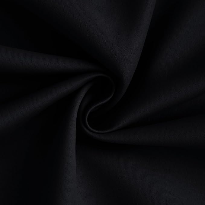 Yakamok 100% Blackout Curtain Panels 96 inches Cold and Light Blocking Drapes