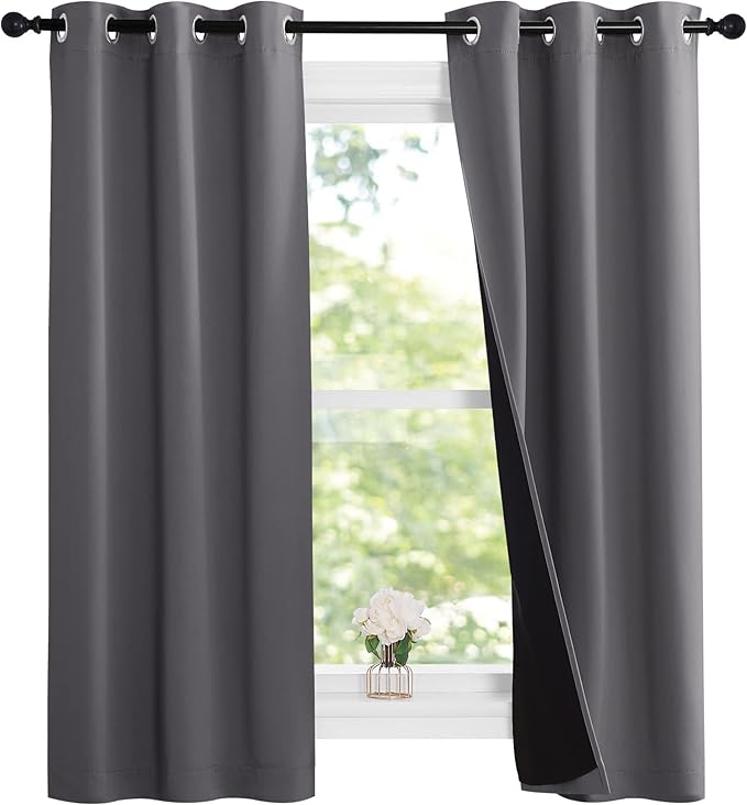 NICETOWN 100% Blackout Short Curtains