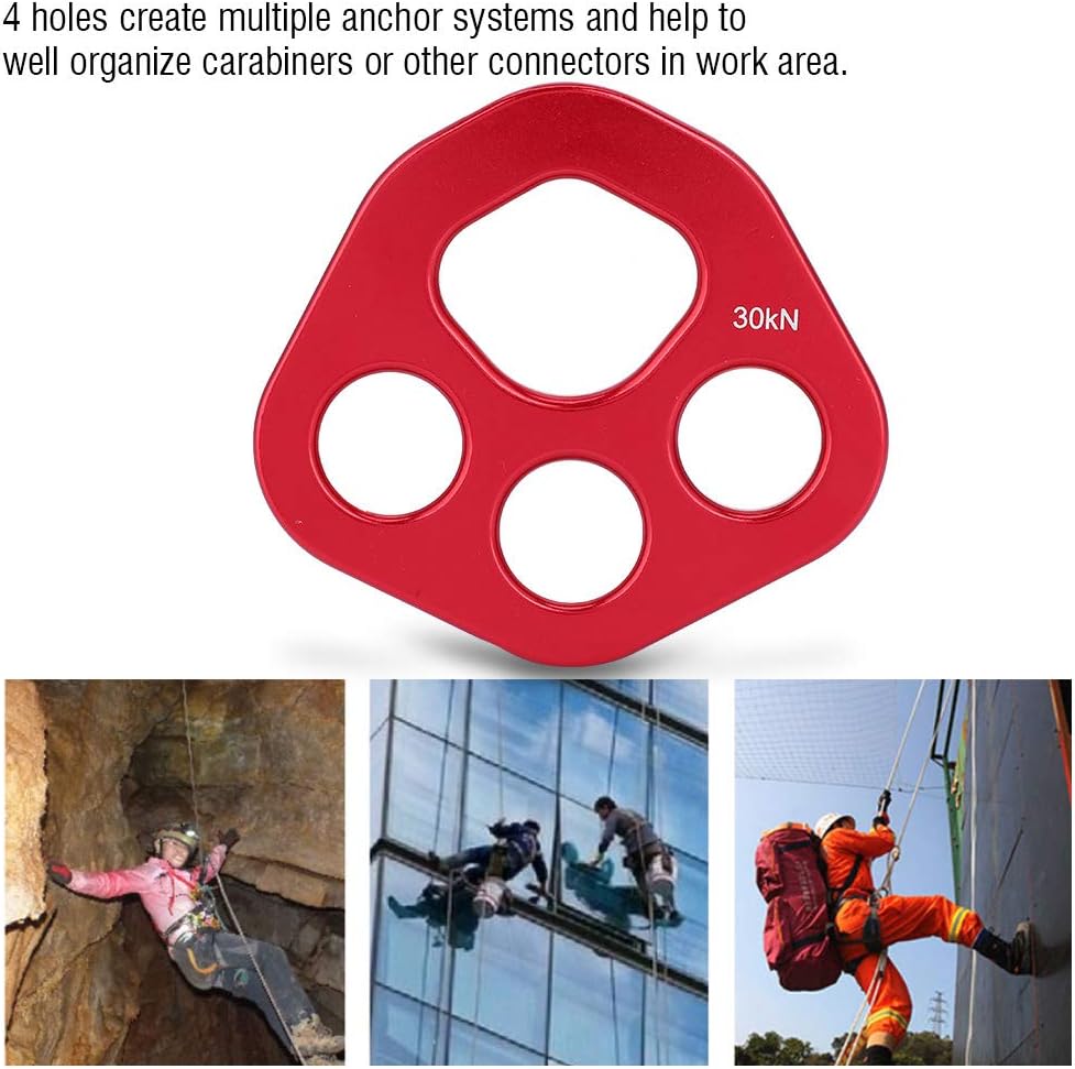 VGEBY Rigging Plate, Aviation Aluminum 4 Holes Descender Plate Climbing Bolt Rigging Plate