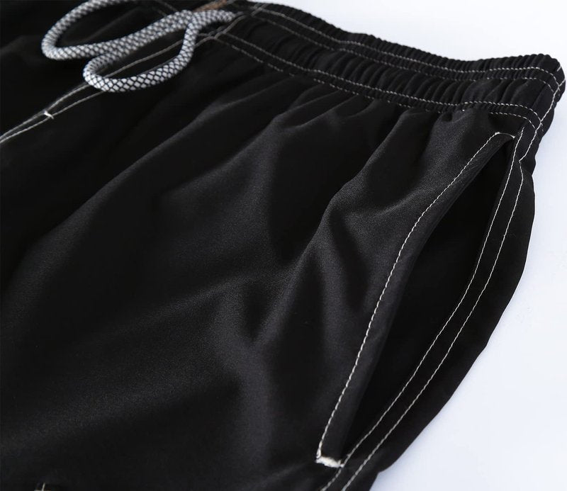 ELETOP Men's Swim Trunks Quick Dry Bathing Suit Swimming Board Shorts Mesh Lining Beach Swimwear Cargo Gradient Black S