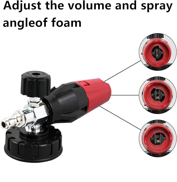 Sooprinse Foam Cannon Kit with Pressure Washer Short Gun, 1 L Snow Foam Lance with 1/4 Inch Quick Connector, Foam Blaster with Pressure Washer Gun,4000 PSI, Black
