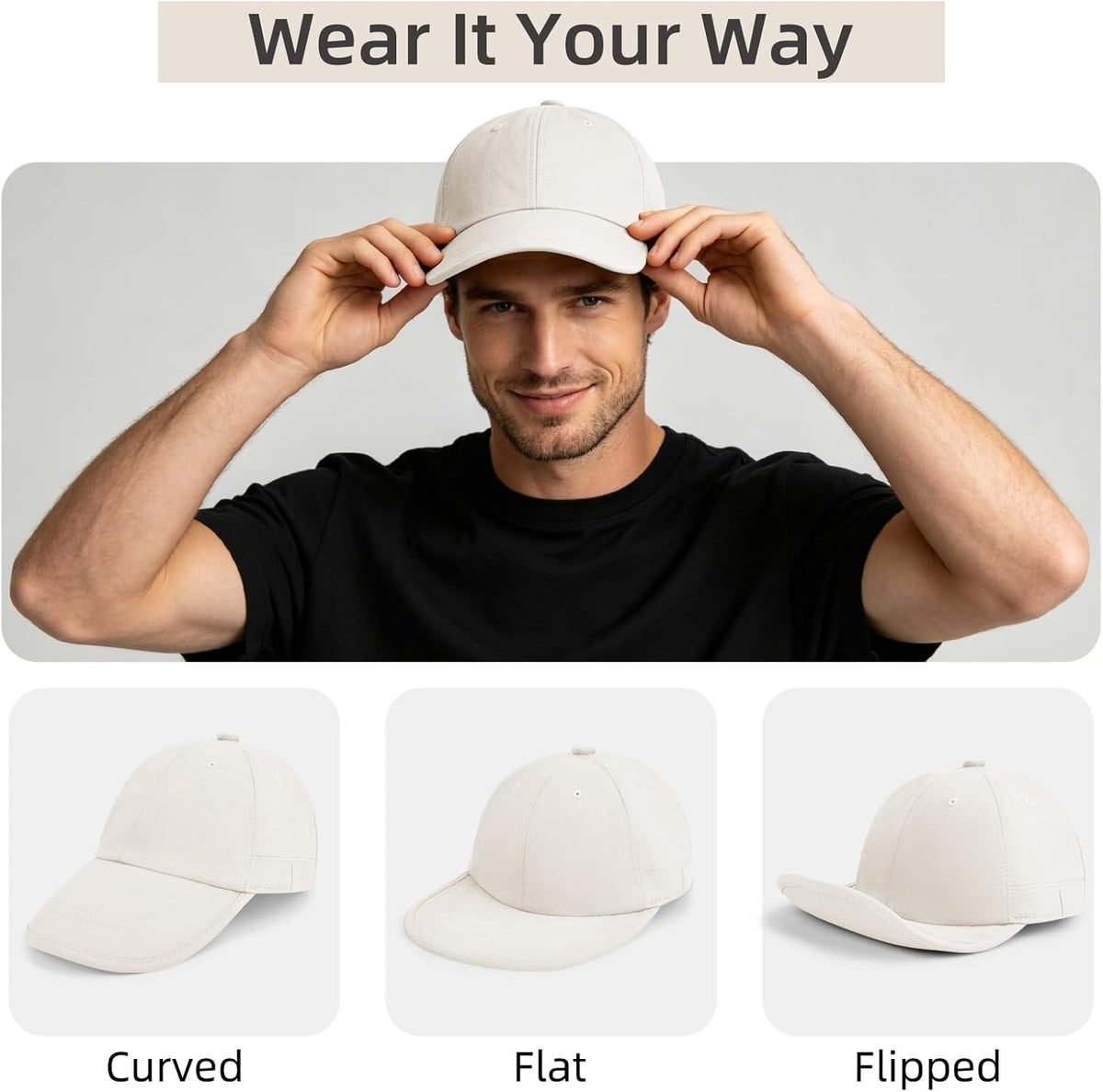 ZOORON Baseball Cap - Unstructured Low Profile Dad Hat | Soft, Adjustable Design for Outdoor Golf