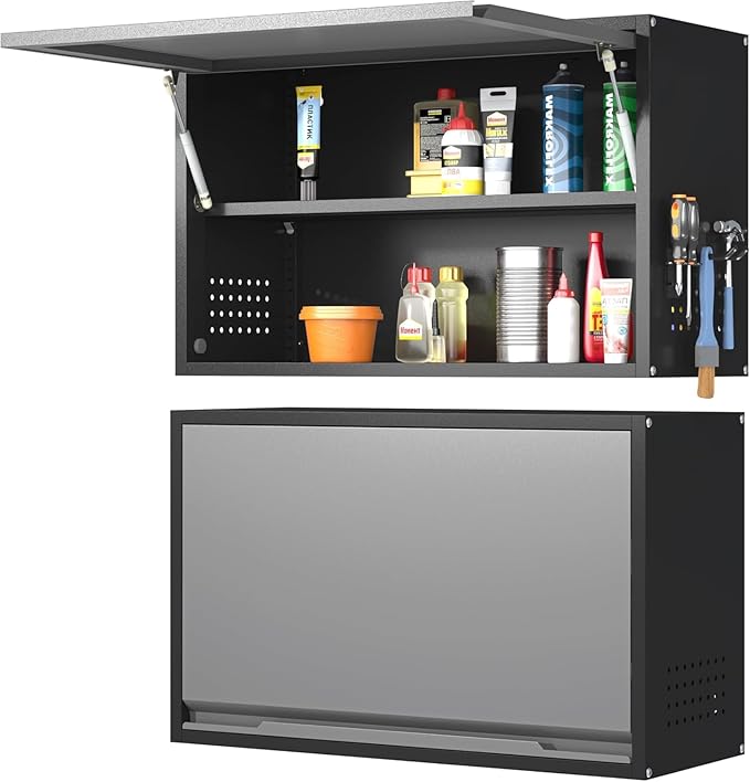 Garage Wall Cabinet, Floating Metal Wall Cabinet