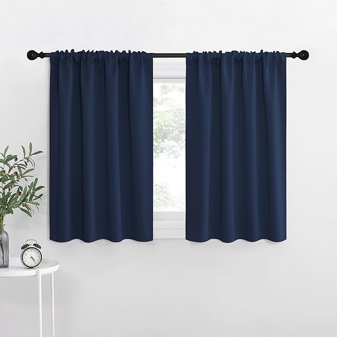 NICETOWN RV Blackout Curtains for Camper Windows, Kitchen Curtains, Short