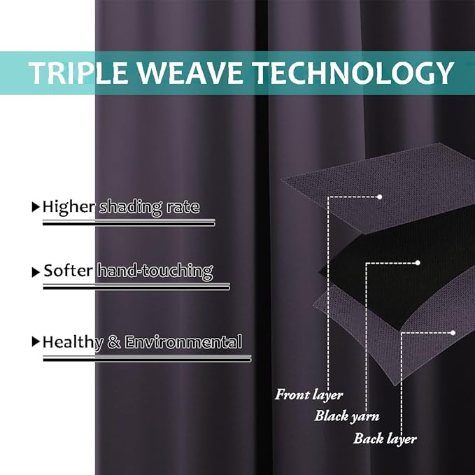NICETOWN Extra Long Truly Blackout Drapes