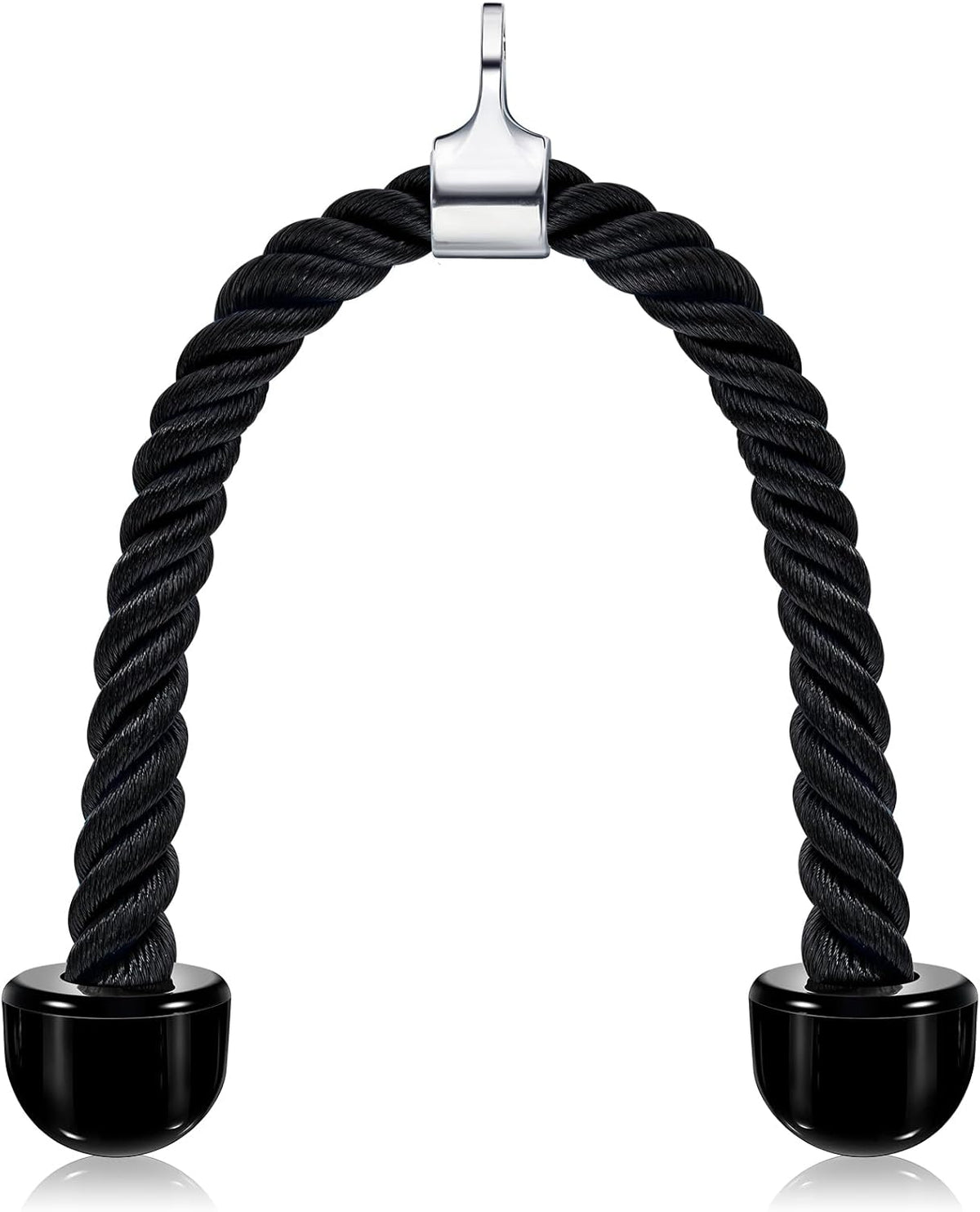 Tchrules Universal Tricep Rope - 27 Inch Heavy Duty Non-Slip Cable Attachment for Gym Workouts