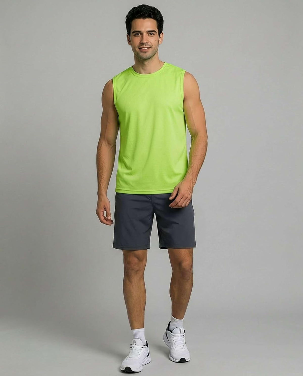 Real Essentials Men's Mesh Active Athletic Tech Tank Tops - 5 Pack for Workout & Training | Big & Tall Sizes Available