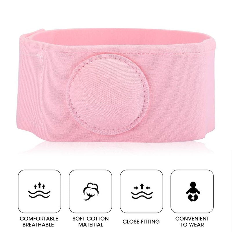 TOWEBOORY 2pcs Umbilical Hernia Belt for Babies,Hernia Patch,Belly Button Hernia Belt,Infant Abdominal Navel Support Newborn Belly Belt,Adjustable Newborn Belly Support Band Wrap
