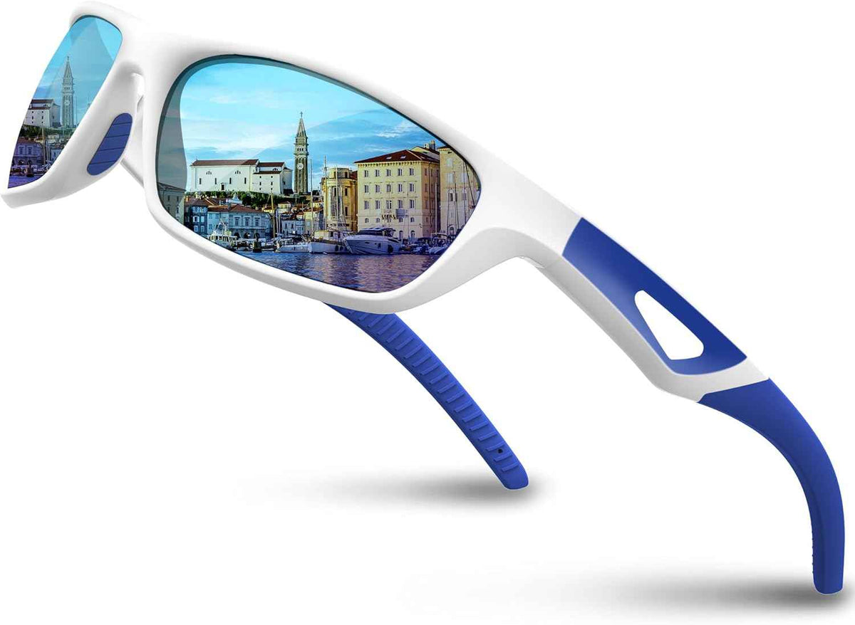RIVBOS Polarized Sports Sunglasses for Men & Women - TR90 Frame for Cycling, Fishing, Running
