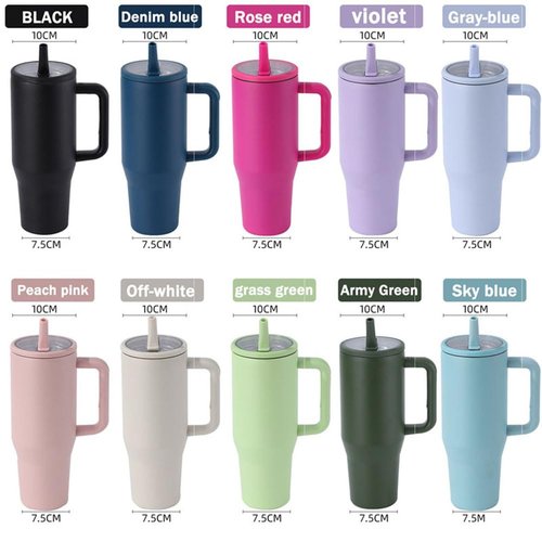 2 Pack Replacement Leak Proof Lid Compatible with Stanley 40oz Quencher Tumbler,100 color combinations for Stanley Cup Accessories,Flip Straw Lids for Quencher H2.0 (BLACK+BLACK)
