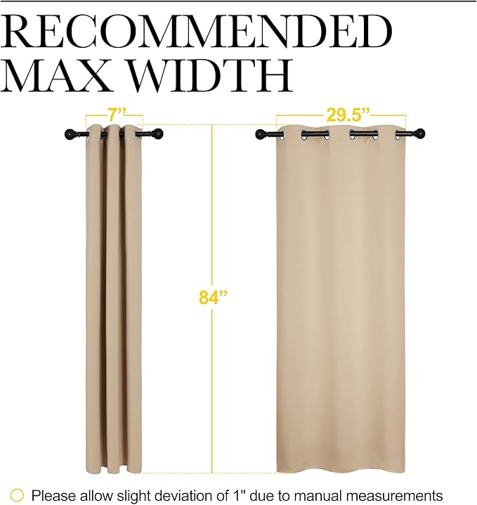 NICETOWN Room Darkening Draperies Window Curtain Panels, Thermal Insulated