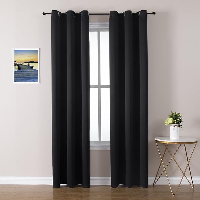 ChrisDowa Blackout Curtains 72 inches Long