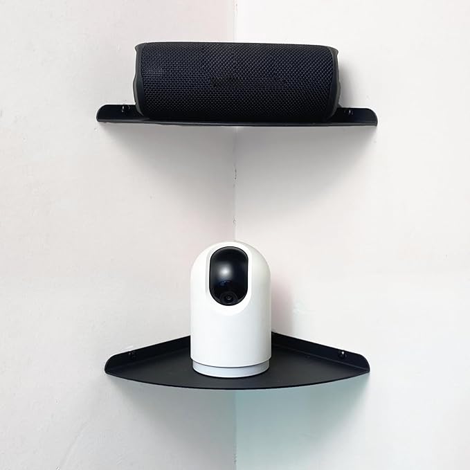 Small Floating Corner Shelves Metal Corner Wall Mounted Shelf Curved Corner