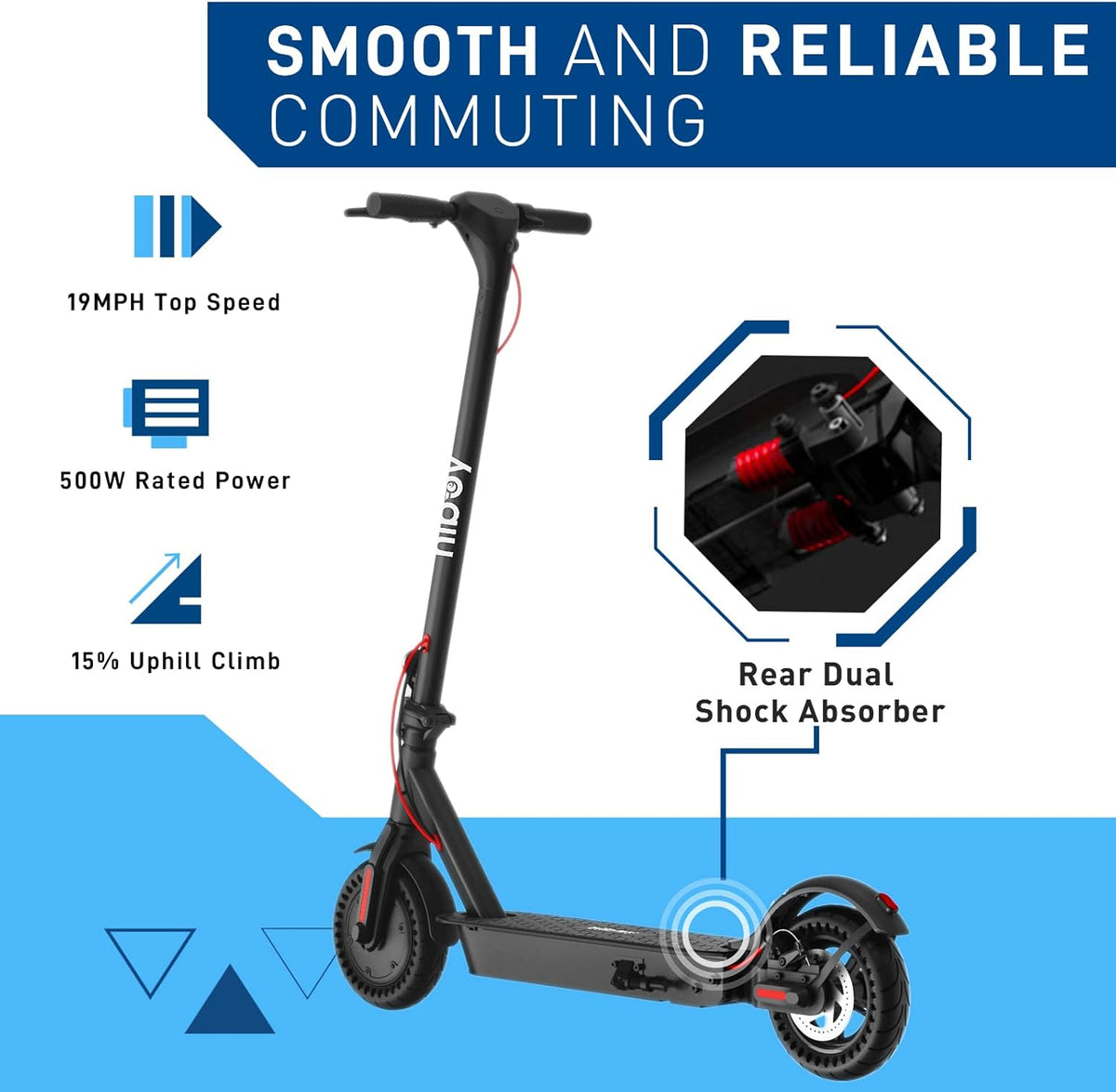 S2 SE | KS4 Pro Electric Scooter - 19 MPH, 17-25 Miles Range, Foldable Design, 10" Tires, Cruise Mode & Dual Braking System