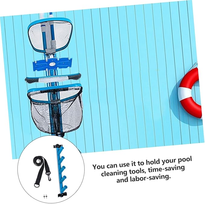 BESPORTBLE 1set Pool Cleaning Tool Rack Water Cleaning Accessory Holder for Easy Storage Random Color Design for Efficient Pool Maintenance