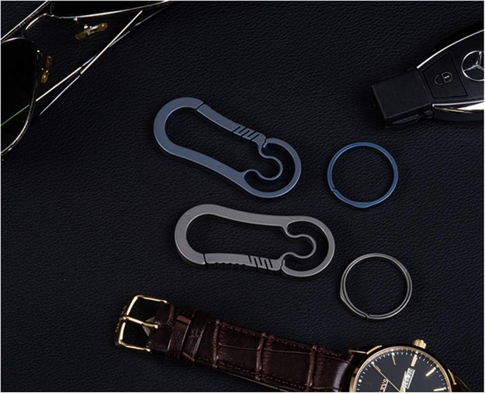 Ultralight Aviation Titanium Anti-Lost Keychain Carabiner Creative CNC Design Keychain 26mm Titanium Key Ring
