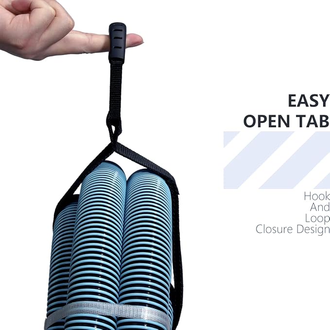 2 PCS Heavy Duty Cord Storage Wrap Holder Extension Hook and Loop Cord Hose Organizer Strap with Carrying Handle for Cords Garden Hose Swimming or Garage Tool (LARGE-28'')