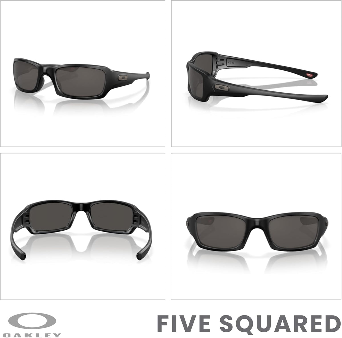 OAKLEY Fives Squared OO9238 Sunglasses For Men + BUNDLE Leash+ Bundle Accessory Leash Kit, Microfiber Pouch