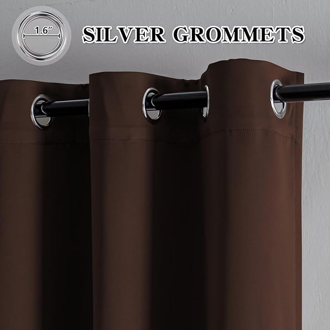 IGEMAEVE Blackout Sliding Door Curtains 96 Inch Length, Extra Wide Room Divider