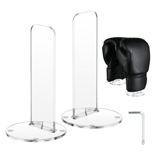 Cosmos 1 Pair Boxing Glove Holder Rack Boxing Gloves Display Stand Sports Gloves Vertical Display Rack Desk Stand, Acrylic Stand & Withstand Design