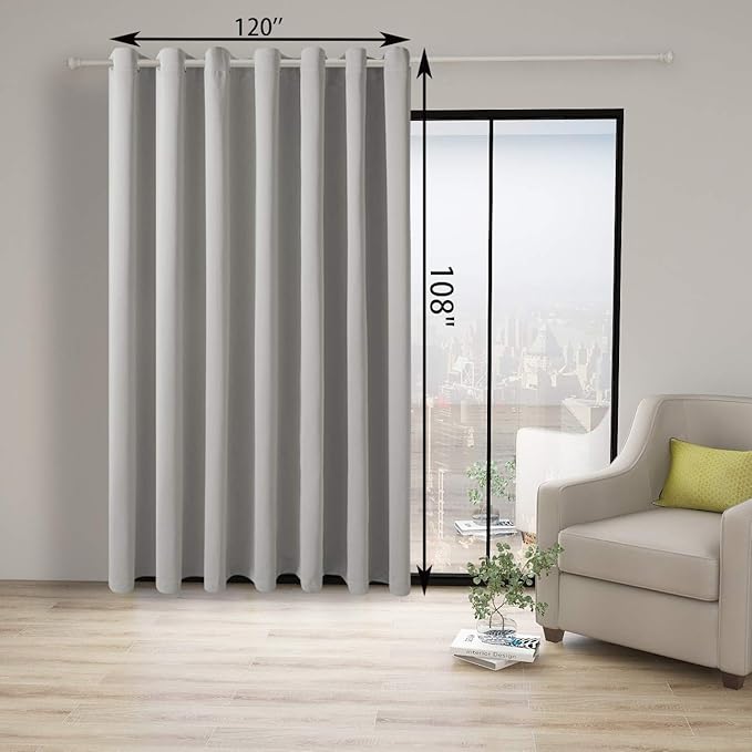 BONZER Room Divider Curtain Total Privacy Wall Extra Wide Grommet Room