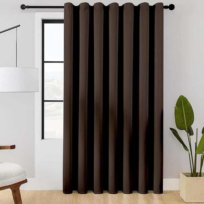 ChrisDowa Room Divider Curtain 84 Inches Long, Wide Blackout Sliding Door