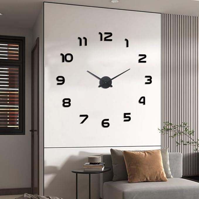 Extra Large Digital Wall Clock Decorative Battery Operated, Minimalist