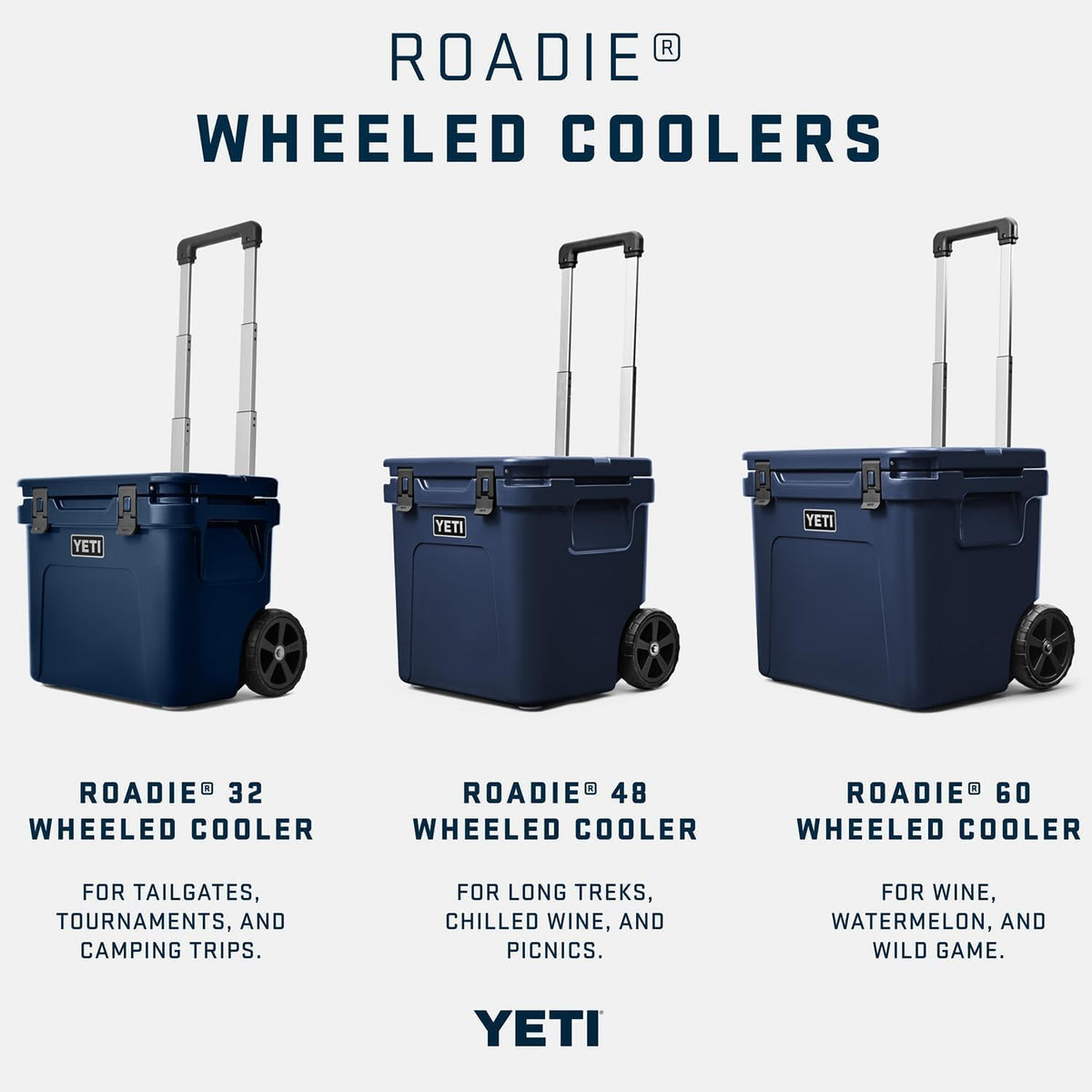 YETI Roadie 32 Cooler - Durable Wheeled Design for Easy Transport | Perfect for Outdoor Adventures