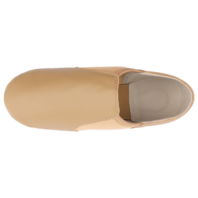 Linodes (Tent Leather Upper Jazz Shoe Slip-on for Women and Men's Dance Shoes Brown 9.5M