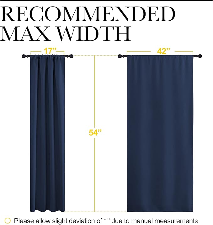 NICETOWN Kitchen Curtains, Short Blackout Curtains & Drapes, Thermal Insulated