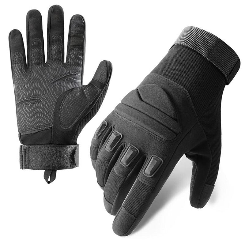 Surakey Tactical Shooting Hard Knuckle Gloves for Men Woman with Touchscreen Fingers Knuckle Protection for Outdoor Work Shooting Motorcycle Cycling Hunting (Black M)